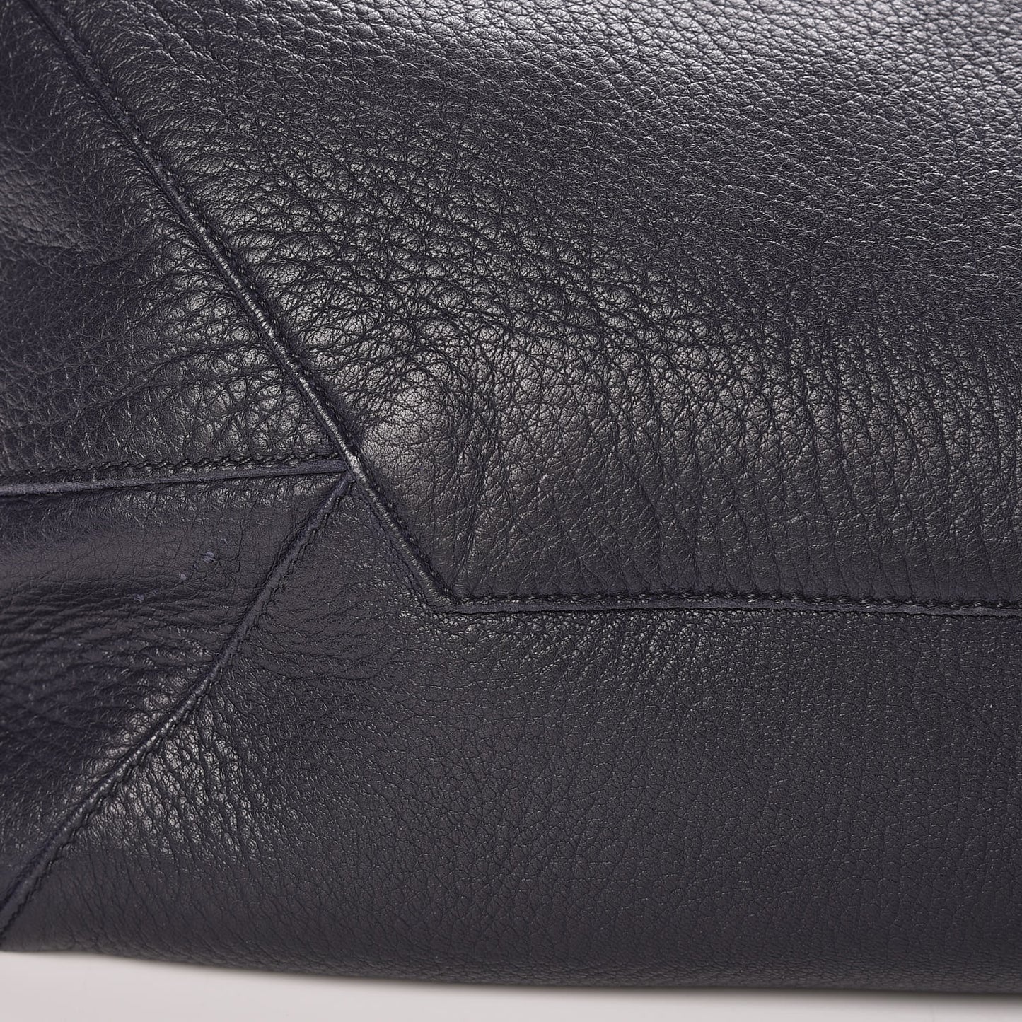 Cervo Deerskin Shopper Tote Navy