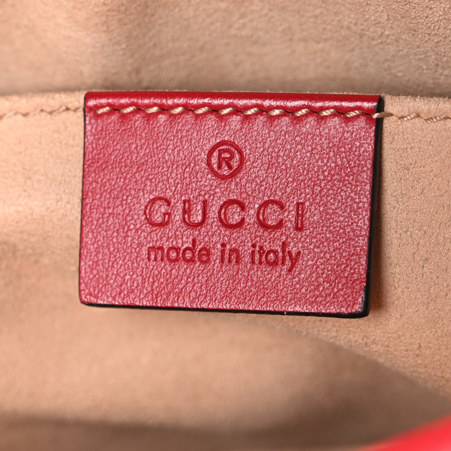 Gucci Calfskin Matelasse Mini GG Marmont Chain Shoulder Bag Hibiscus Red 6 of 10