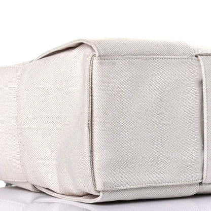 Bottega Veneta Linen Maxi Intrecciato Arco Tote Natural Black 7 of 9