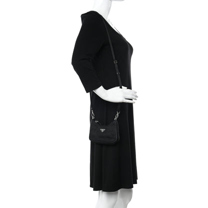 Prada Tessuto Nylon Mini Re-Edition 2000 Shoulder Bag Black 2 of 13