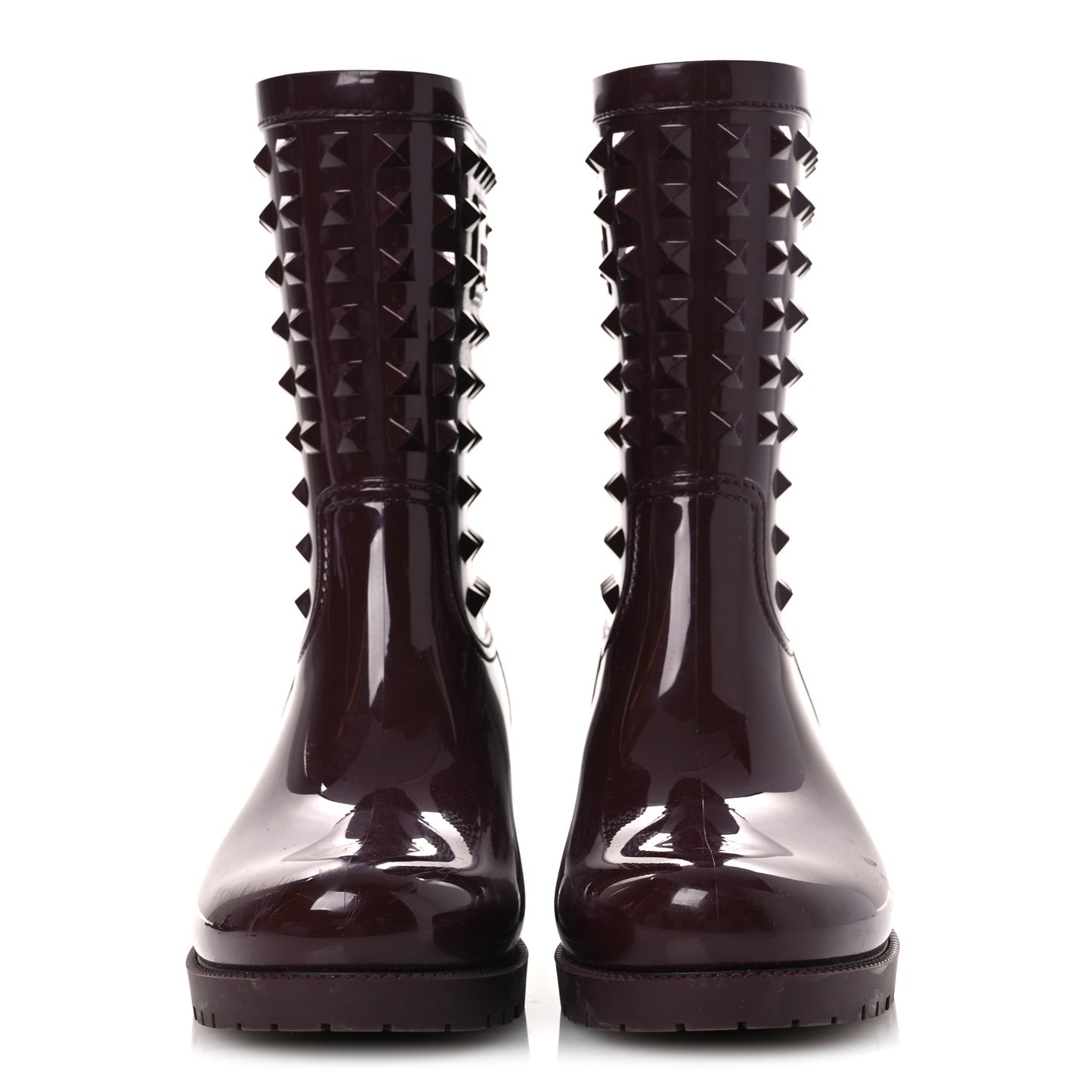 Rubber Rockstud Short Rainboots 40 Rubin