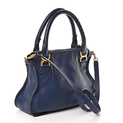 Chloe Calfskin Medium Marcie Satchel Royal Navy 3 of 12