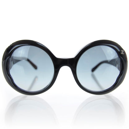 Chanel Acetate CC Logo Round Sunglasses 5154 Black 2 of 8