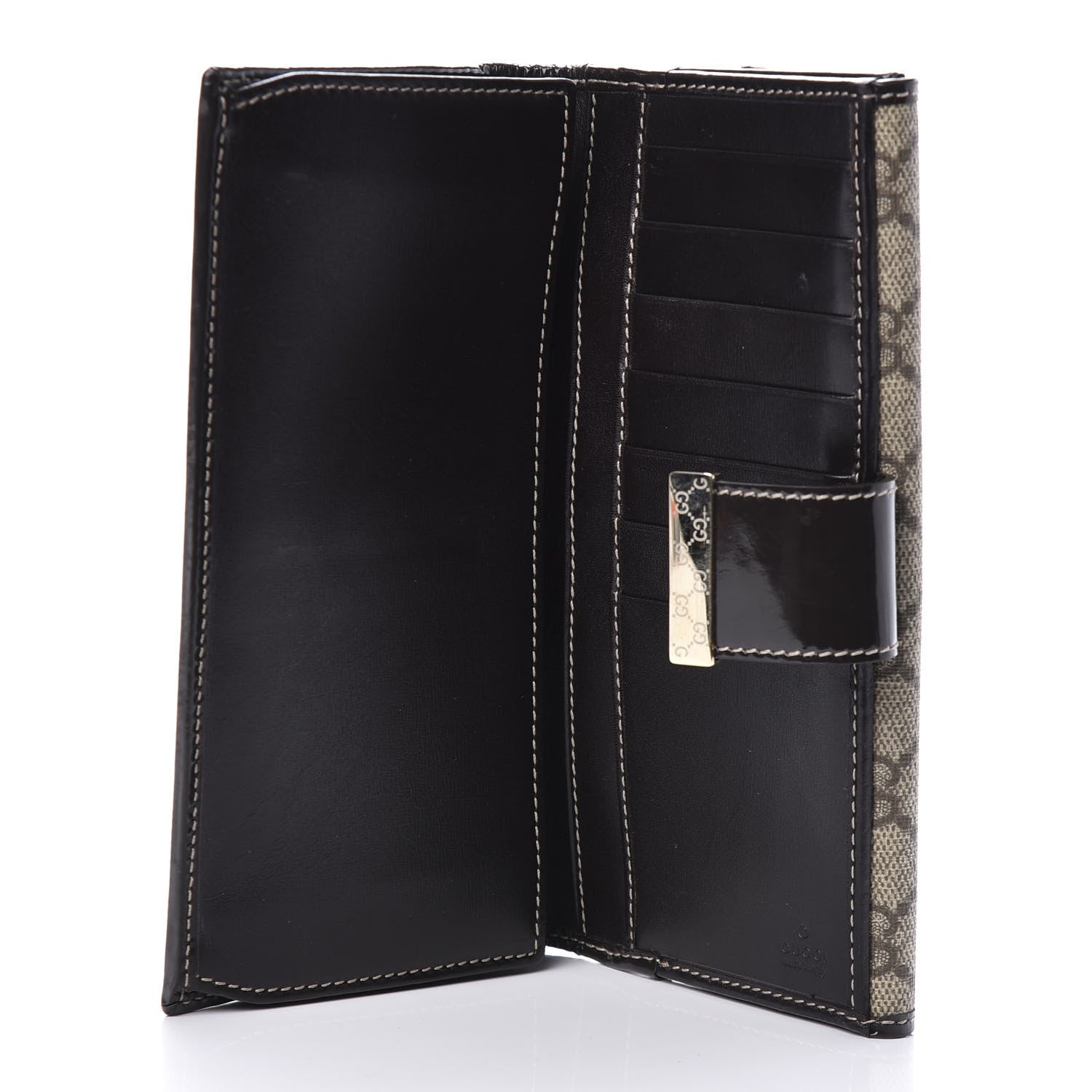 Gucci GG Plus Monogram Icon Bar Continental Flap Wallet Dark Brown 5 of 7