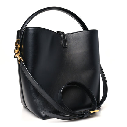 Saint Laurent Smooth Shiny Calfskin Monogram Le 37 Bucket Bag Black 4 of 9