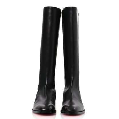 Christian Louboutin Nappa Tagastretch Flat Knee Boots 37.5 Black 3 of 10