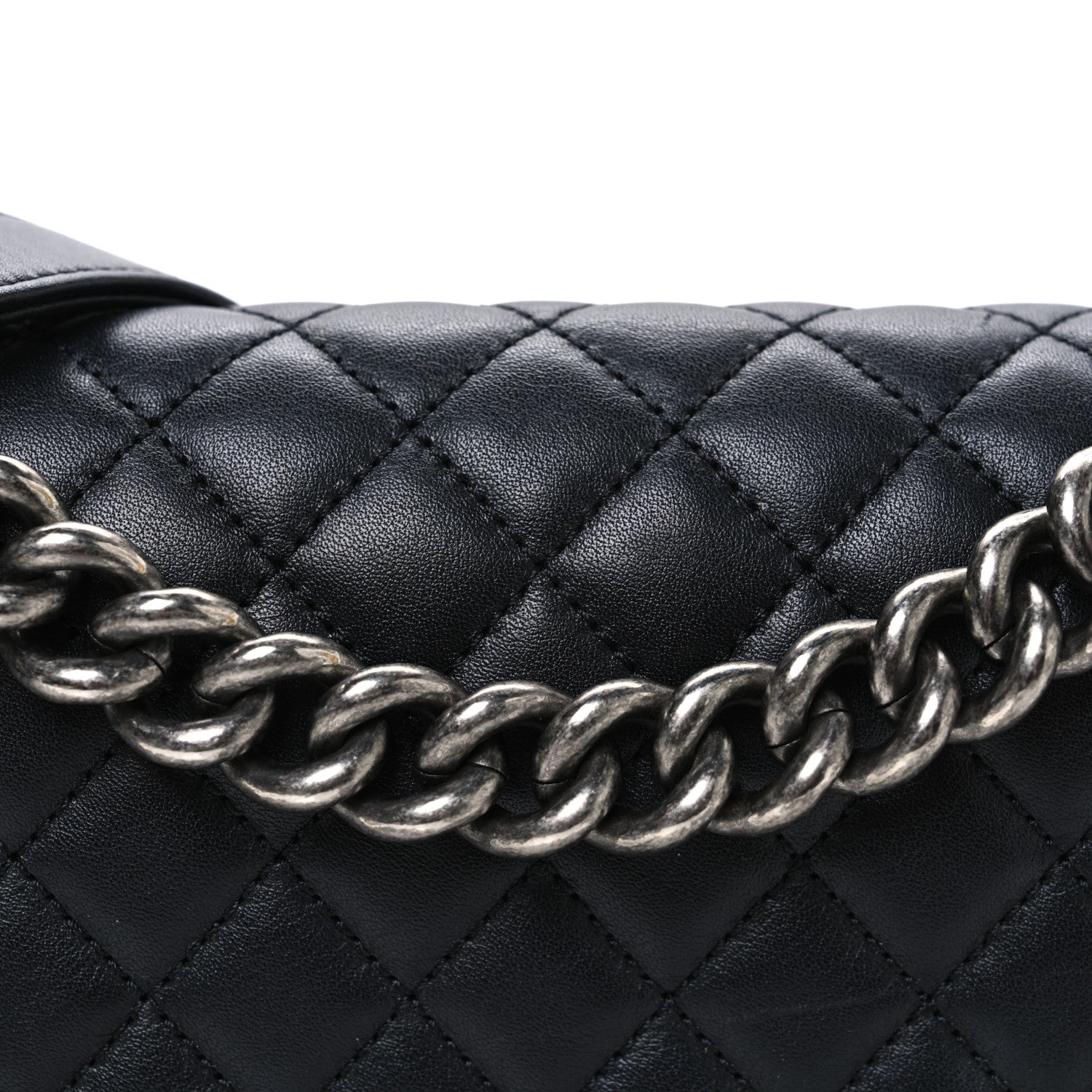Chanel Lambskin Quilted Medium Boy Flap Black 8 of 13
