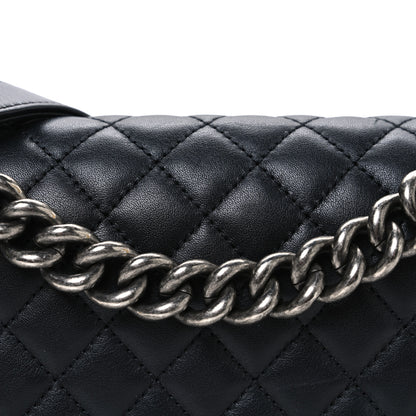 Chanel Lambskin Quilted Medium Boy Flap Black 8 of 13