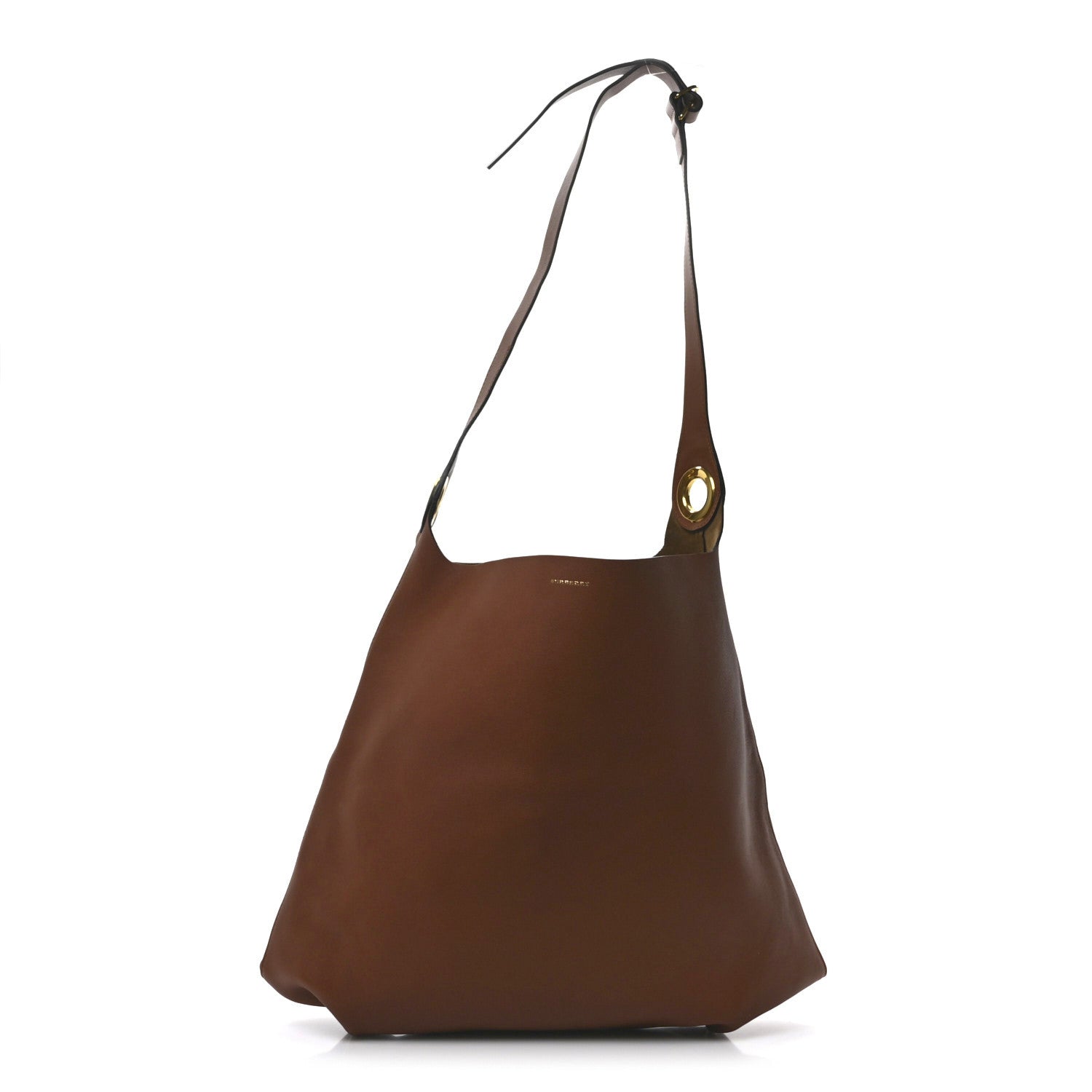 Burberry Calfskin Large Grommet Hobo Tan 1 of 9
