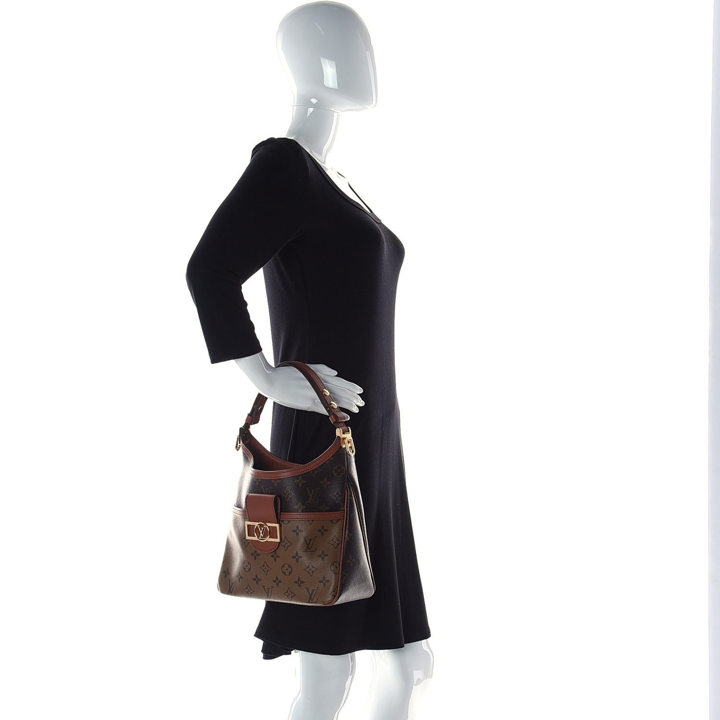 Reverse Monogram Dauphine Hobo PM