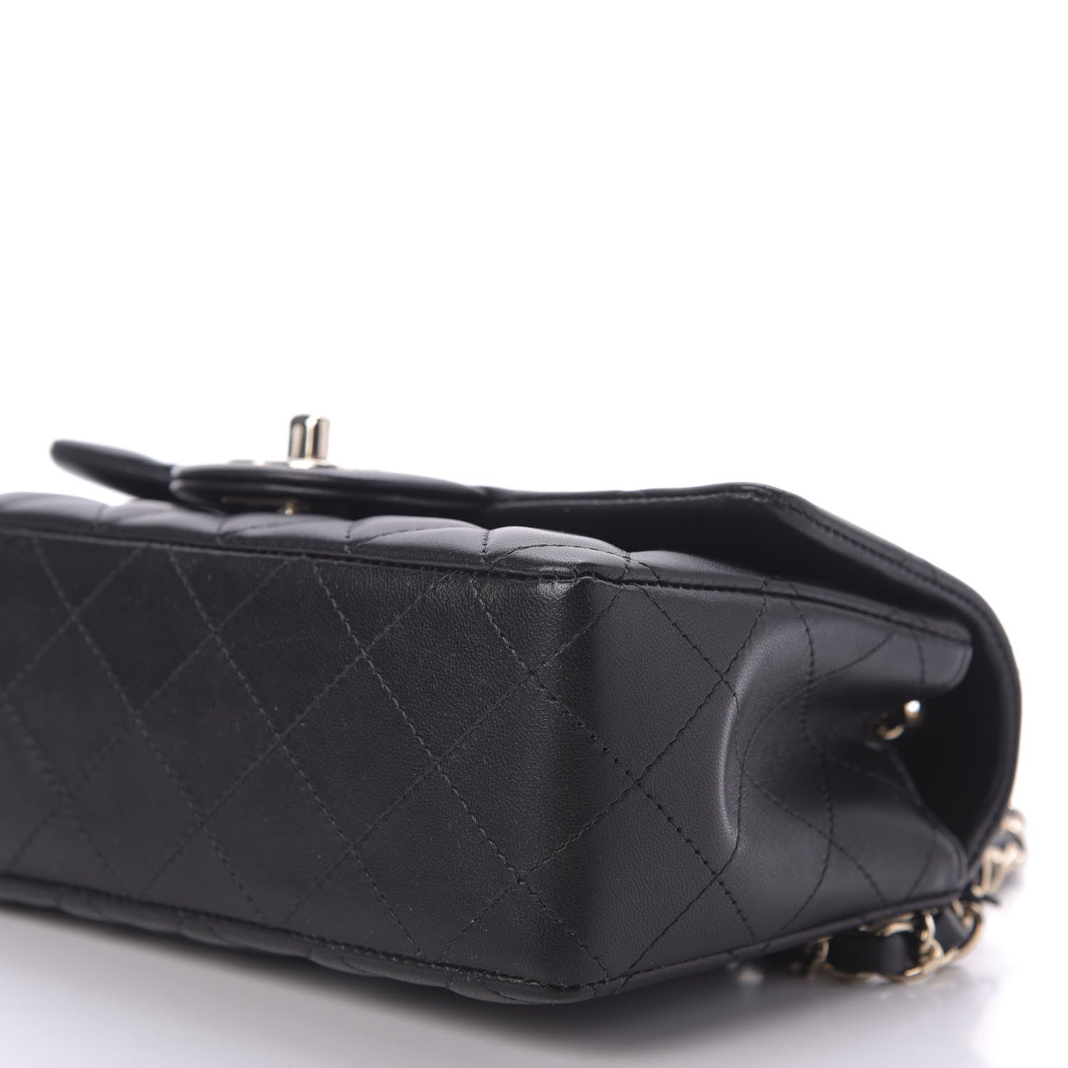 Chanel Lambskin Quilted Mini Rectangular Flap Black 7 of 10