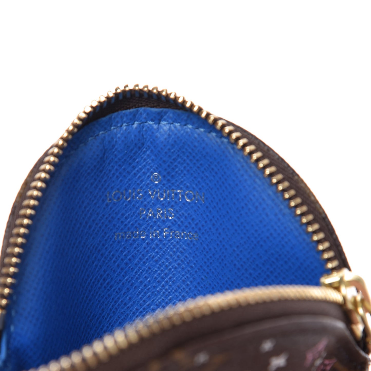 Monogram 2019 Christmas Animation Round Coin Purse Blue