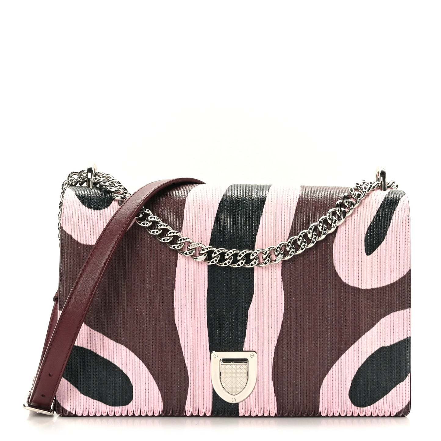Printed Patchwork Large Diorama Flap Bag Multicolor