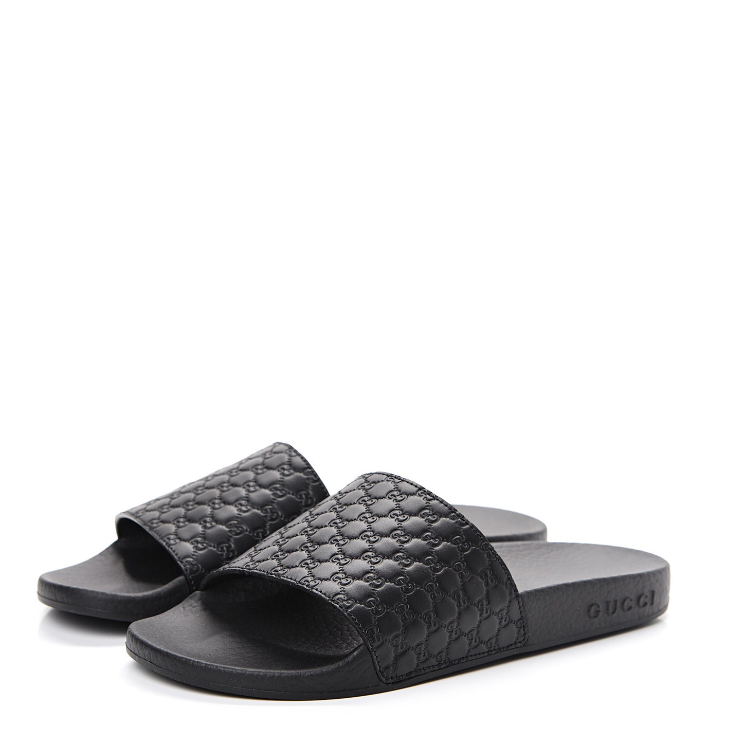 Microguccissima Slide Sandals 35 Black