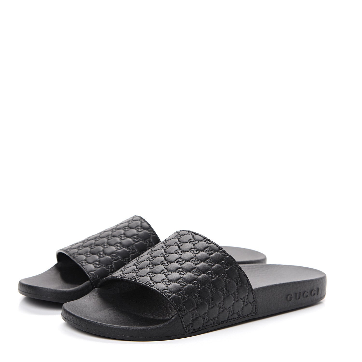 Gucci Microguccissima Slide Sandals 35 Black 3 of 8
