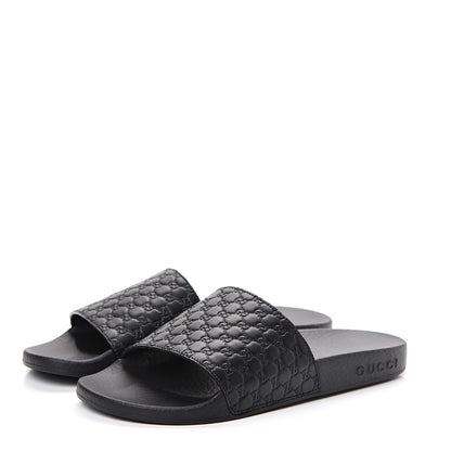 Gucci Microguccissima Slide Sandals 35 Black 3 of 8