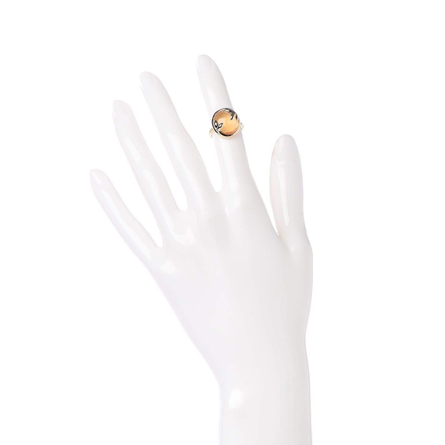 Tiffany 18K Yellow Gold Citrine Paloma Picasso Olive Leaf Ring 46 3.75 2 of 6
