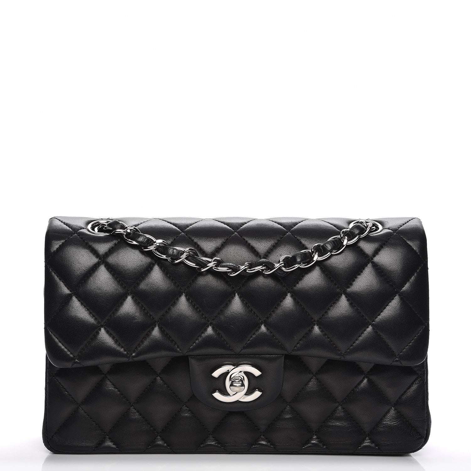 Chanel Lambskin Quilted Small Double Flap Black 1 of 10