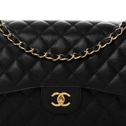 Chanel Caviar Quilted Jumbo Double Flap Black 8 of 10