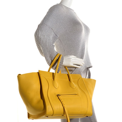 Celine Supple Calfskin Medium Phantom Luggage Sun Yellow 2 of 9