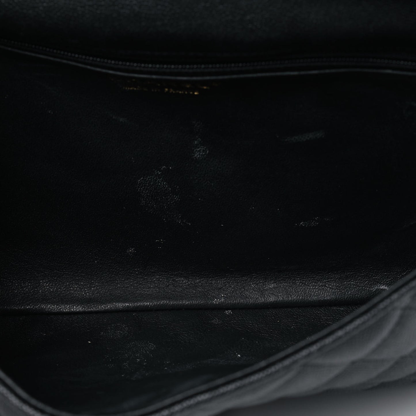 Caviar Quilted Flap Clutch Black