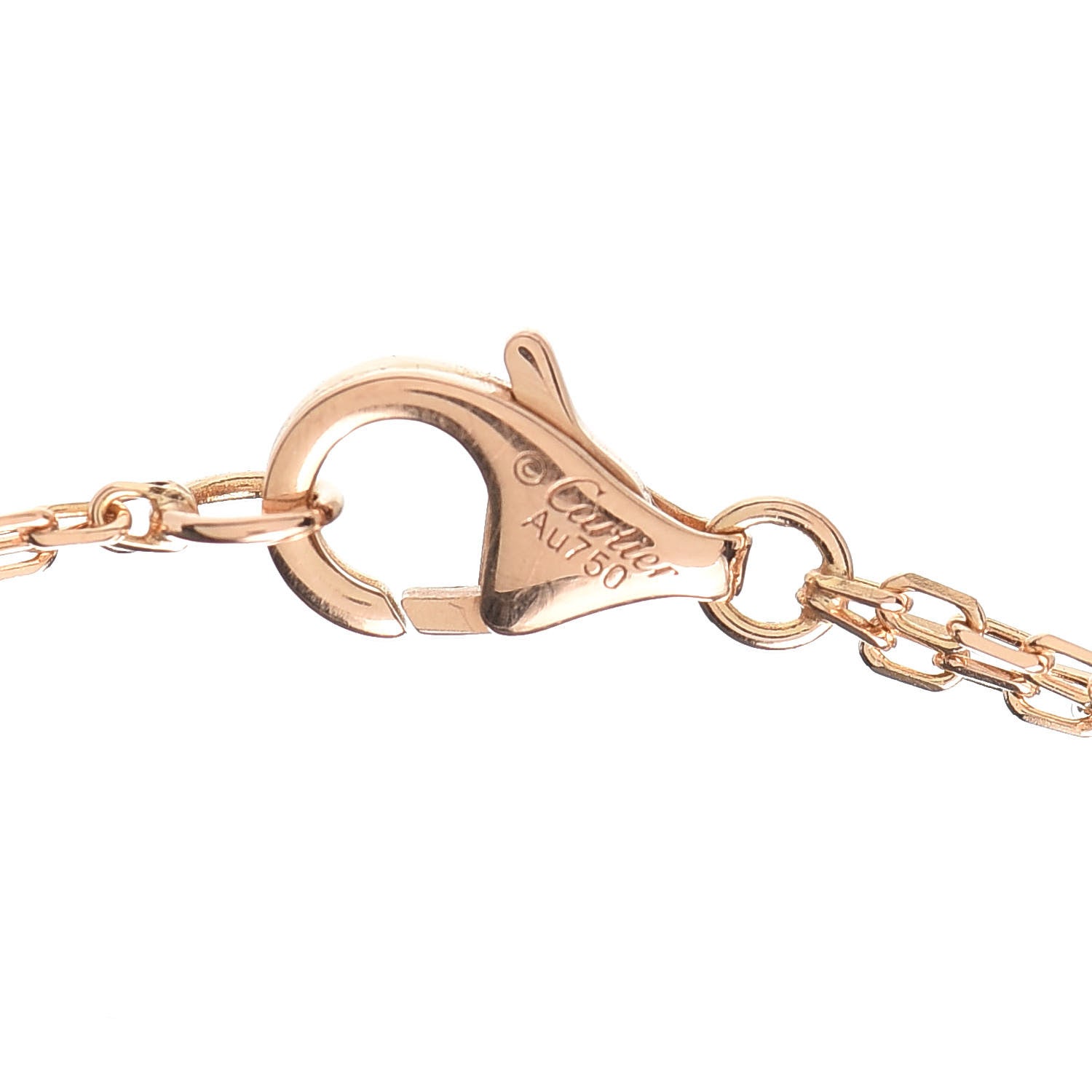 Cartier 18K Pink Gold 2 Diamond LOVE Necklace 5 of 5