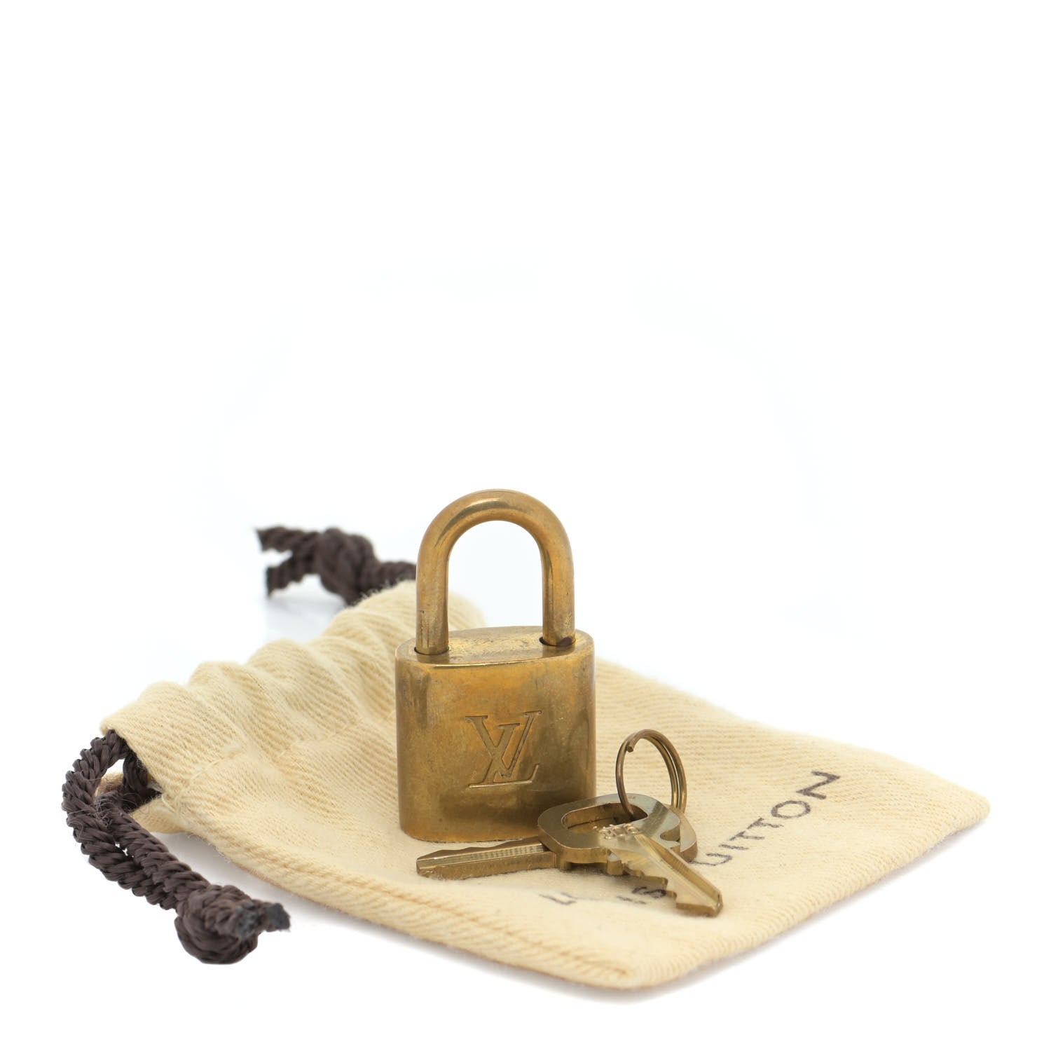 Louis Vuitton Brass Lock and 2 Keys Set #306 7 of 8