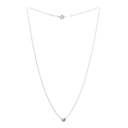 Tiffany Platinum Diamond .14ct Elsa Peretti Diamonds by the Yard Pendant Necklace 3 of 8