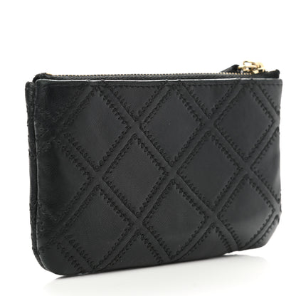 Chanel Lambskin Stitched Small Cosmetic Case Black 3 of 9