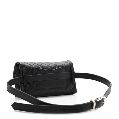 Chanel Grained Calfskin Quilted 2.55 Reissue Flap Belt Bag Clutch Black 3 of 10