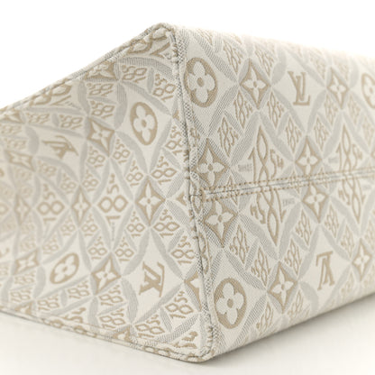 Louis Vuitton Jacquard Since 1854 Onthego MM Creme 8 of 10