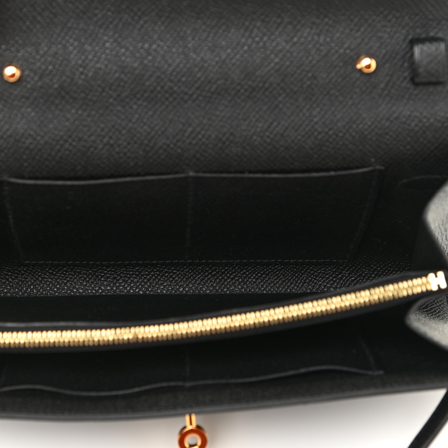Hermes Epsom Kelly Wallet To Go Black 6 of 14