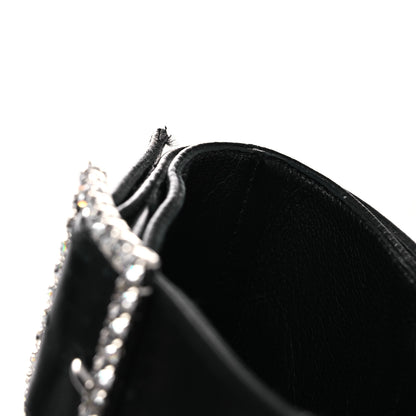 Saint Laurent Goatskin Crystal Buckle Claude 90 Ankle Booties 37.5 Black 12 of 14