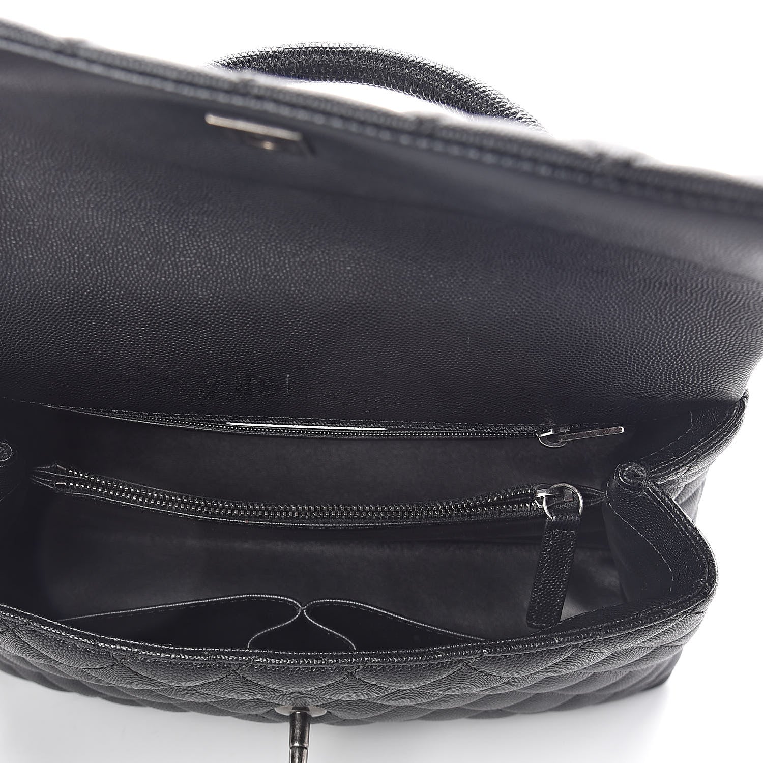 Chanel Caviar Lizard Quilted Small Coco Handle Flap Black 5 of 10