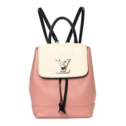 Louis Vuitton Soft Calfskin Lockme Backpack Rose Ballet White Maito Black 1 of 10