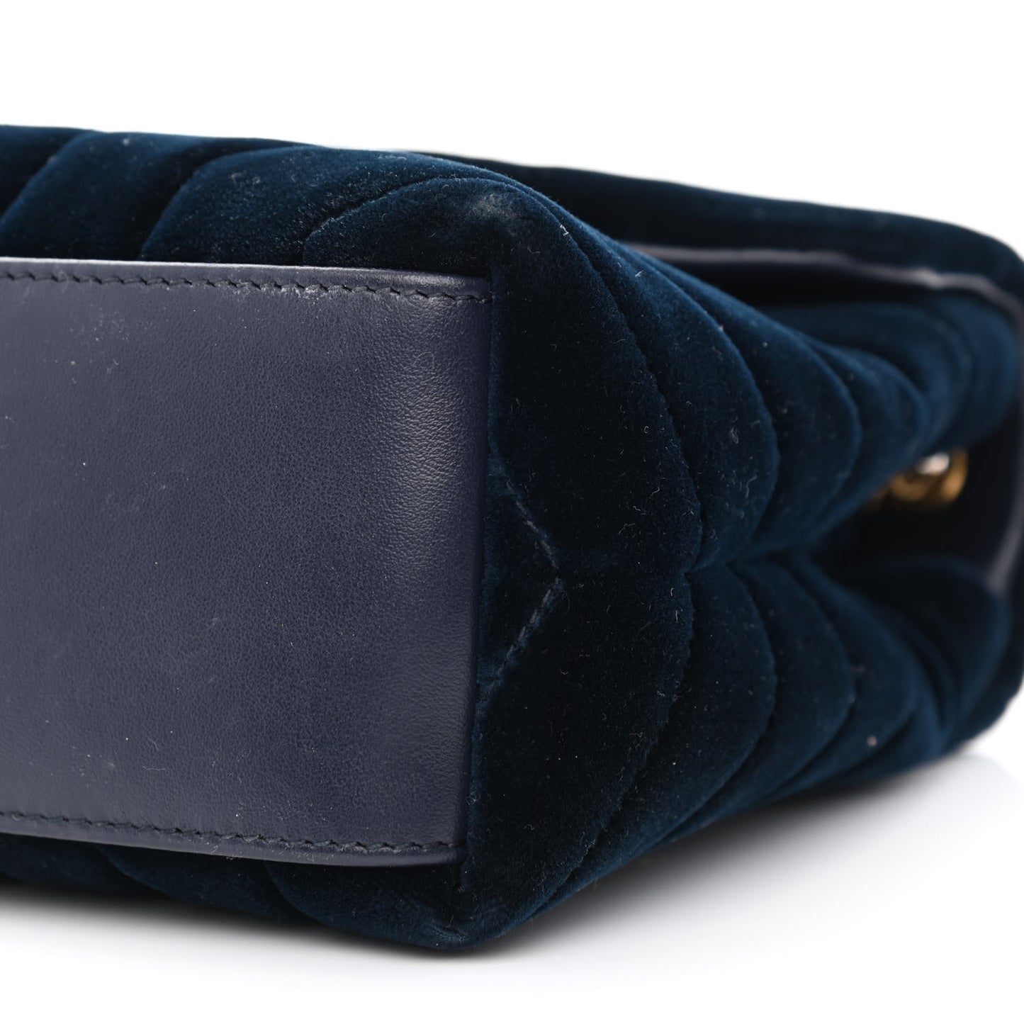 Velvet Y Quilted Monogram Small Loulou Chain Satchel Medium Blue