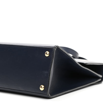 Gucci Calfskin Medium Padlock Signature Top Handle Bag Navy 10 of 14