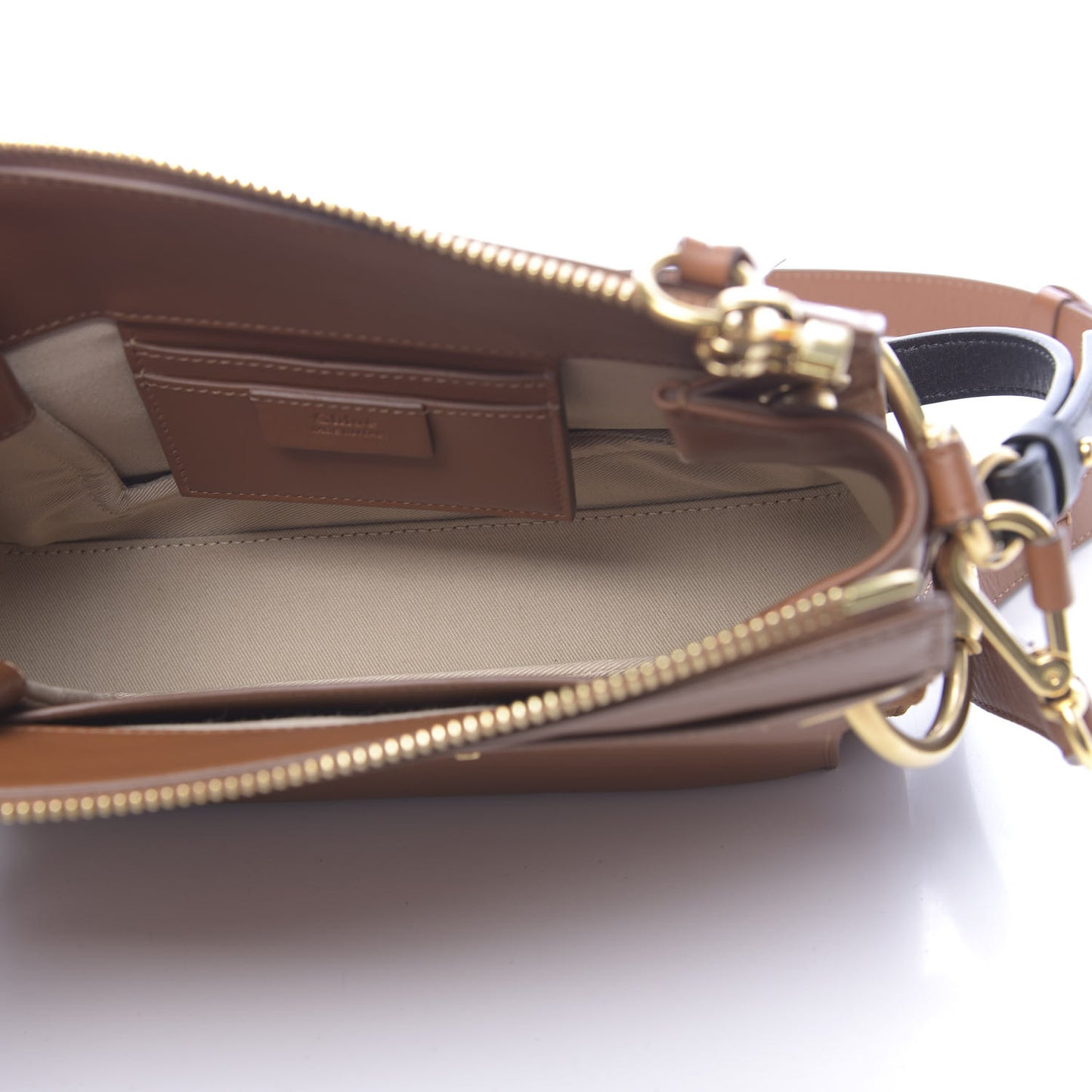 Calfskin Suede Small Roy Bag Caramel