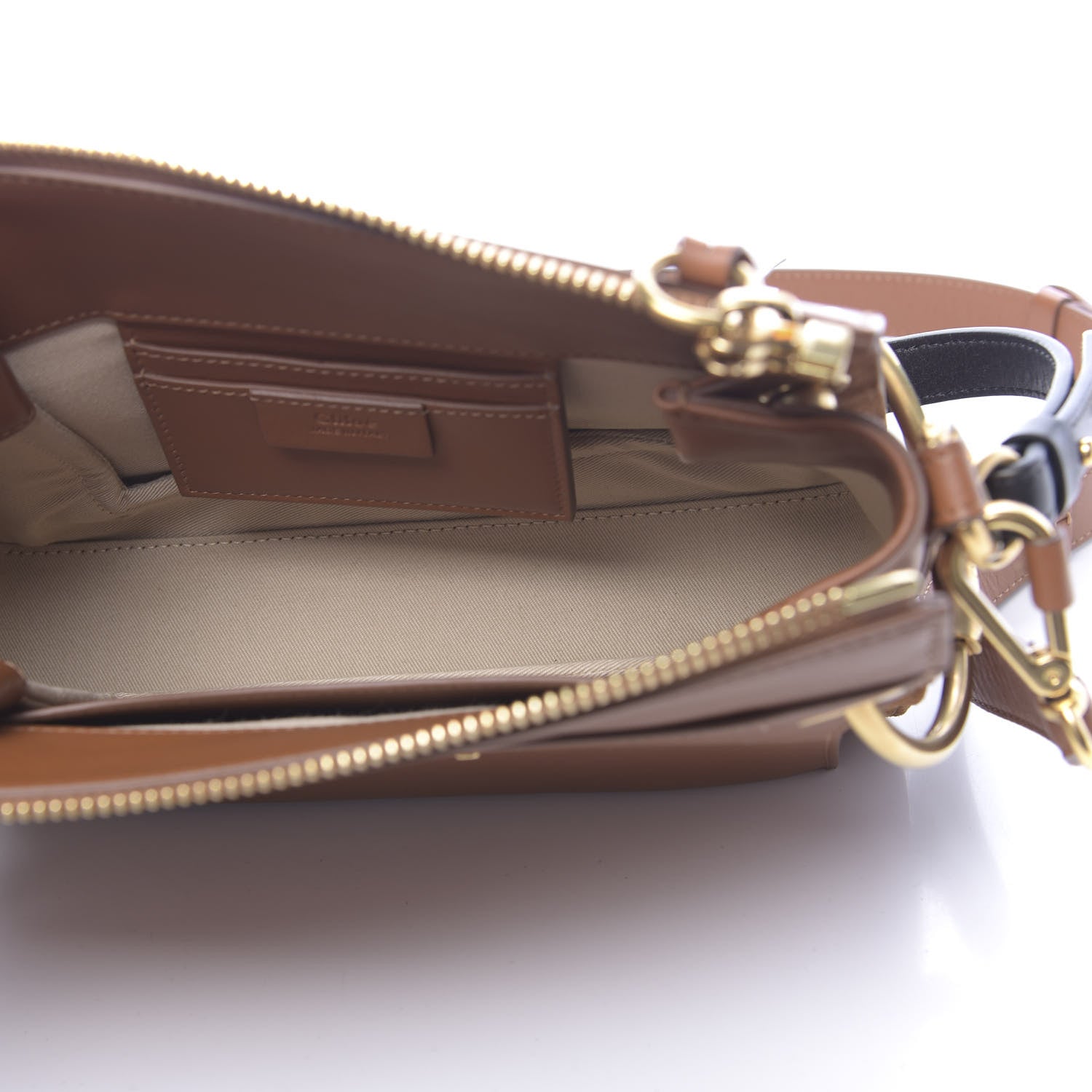 Chloe Calfskin Suede Small Roy Bag Caramel 4 of 8