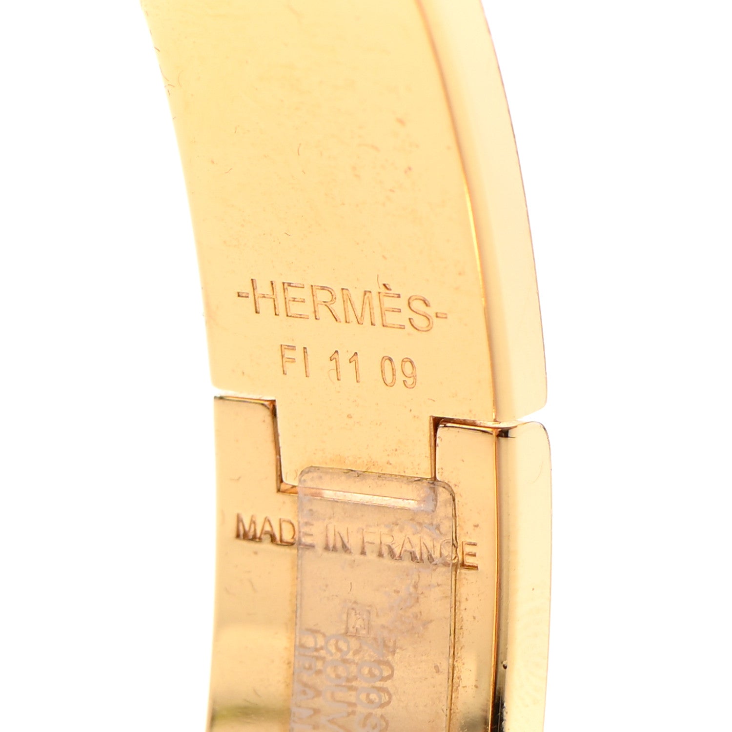 Hermes Enamel Printed Narrow Couvertures et Tenues de Jour Clic Clac H Bracelet PM Orange Blue 4 of 5