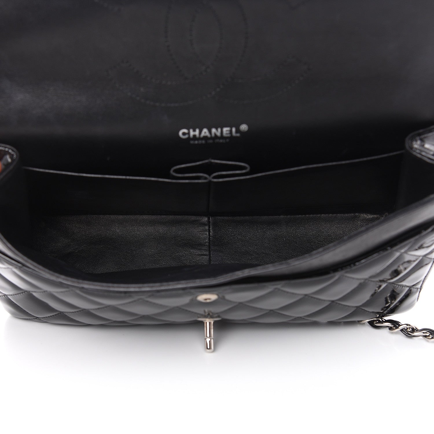 Chanel Patent Quilted Jumbo Double Flap Black 5 of 19