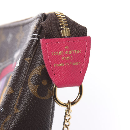 Louis Vuitton Monogram 2019 Christmas Animation Mini Courchevel Pochette Accessories Fuchsia 7 of 8