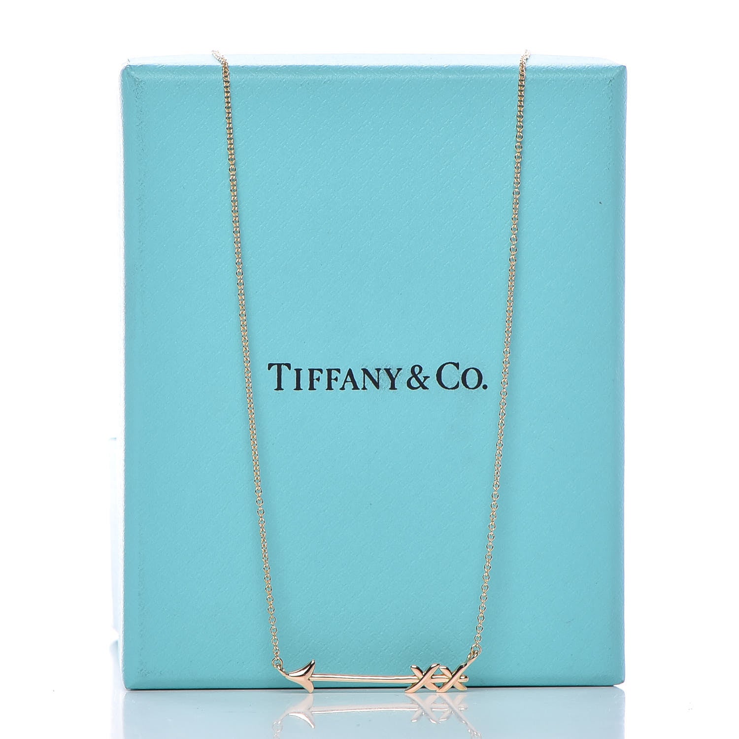 Tiffany 18K Rose Gold Small Paloma's Graffiti Arrow Pendant Necklace 8 of 8
