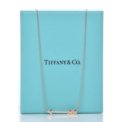 Tiffany 18K Rose Gold Small Paloma's Graffiti Arrow Pendant Necklace 8 of 8