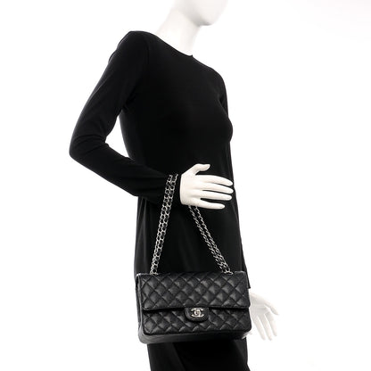 Chanel Caviar Quilted Medium Double Flap Black 2 of 8