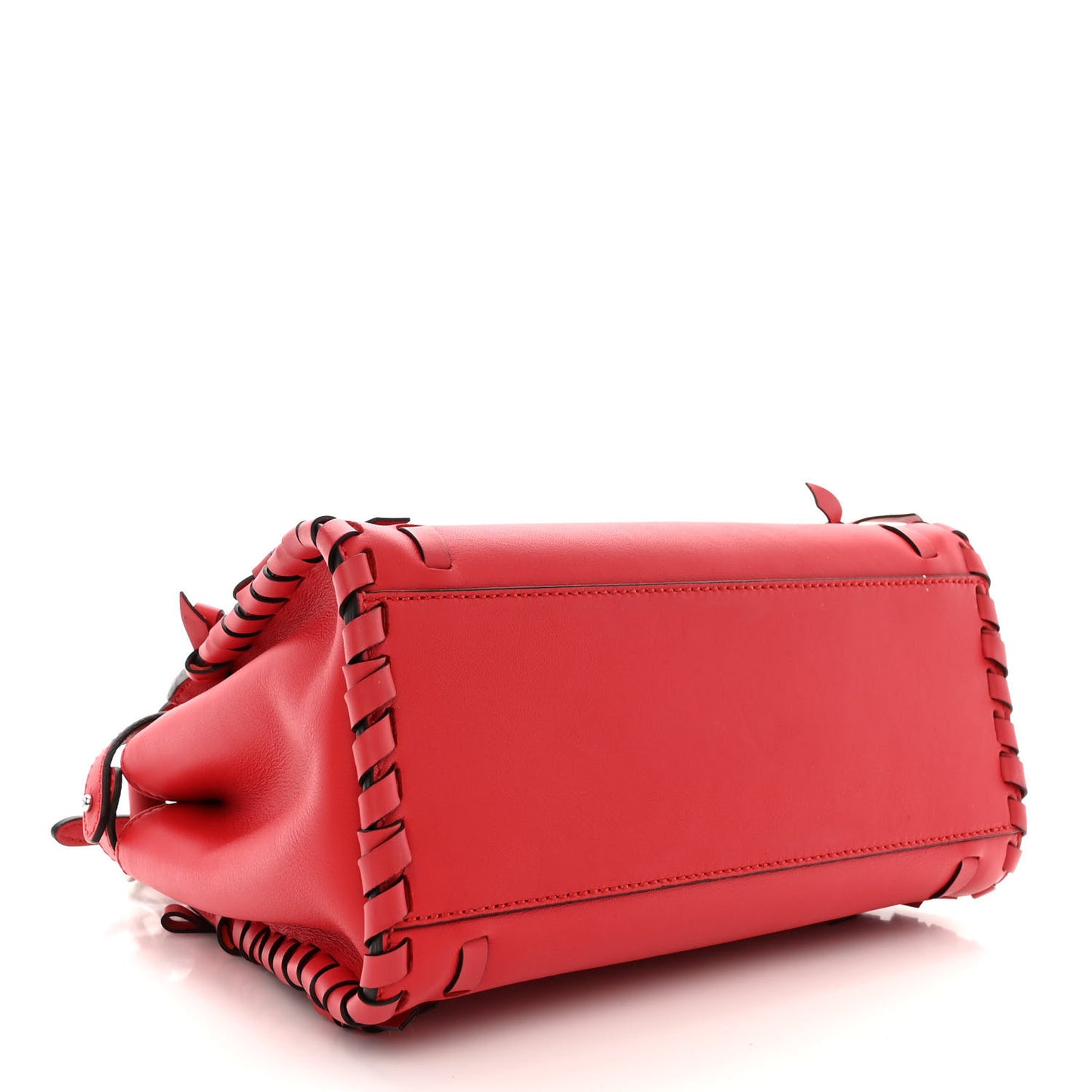 Vitello Seta Century Nappa Whipstitch Mini Peekaboo Iconic Satchel Fiamma