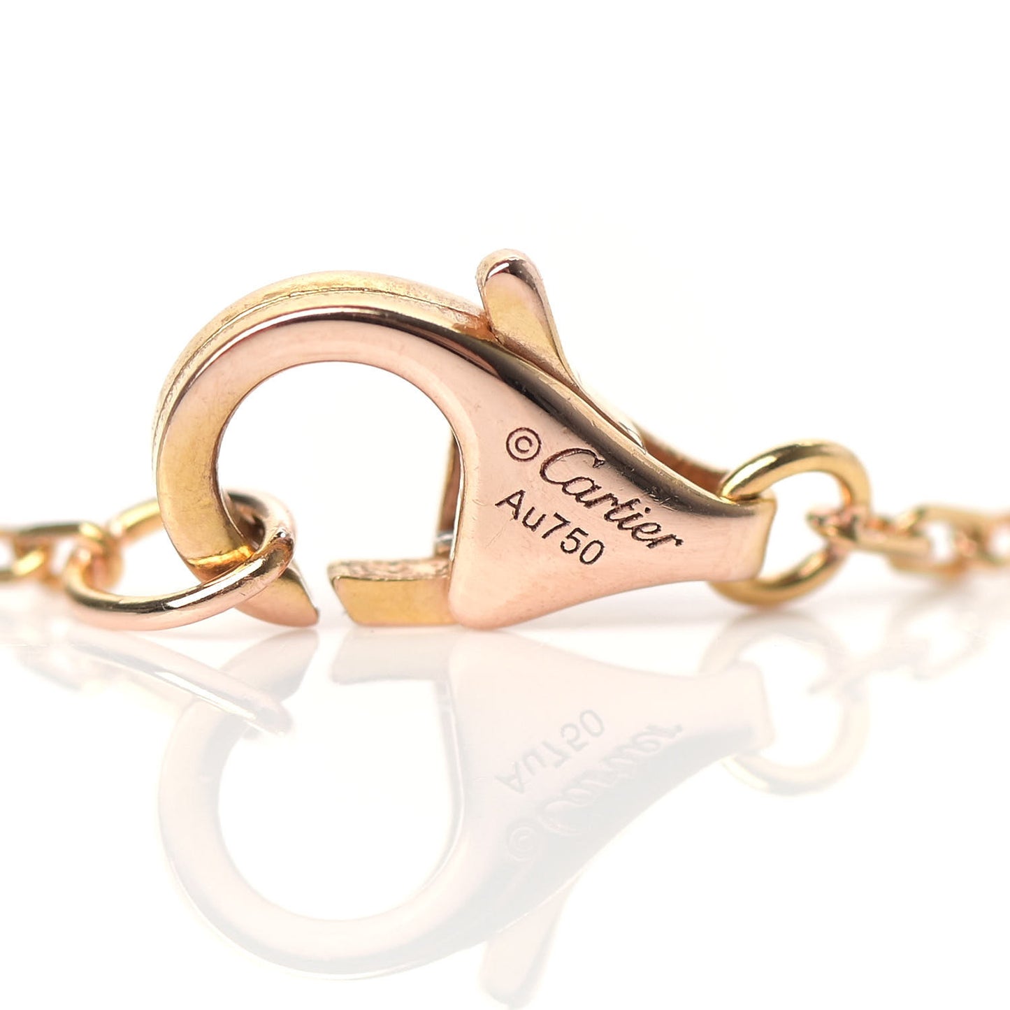 18K Pink Gold Diamond Juste Un Clou Pendant Necklace