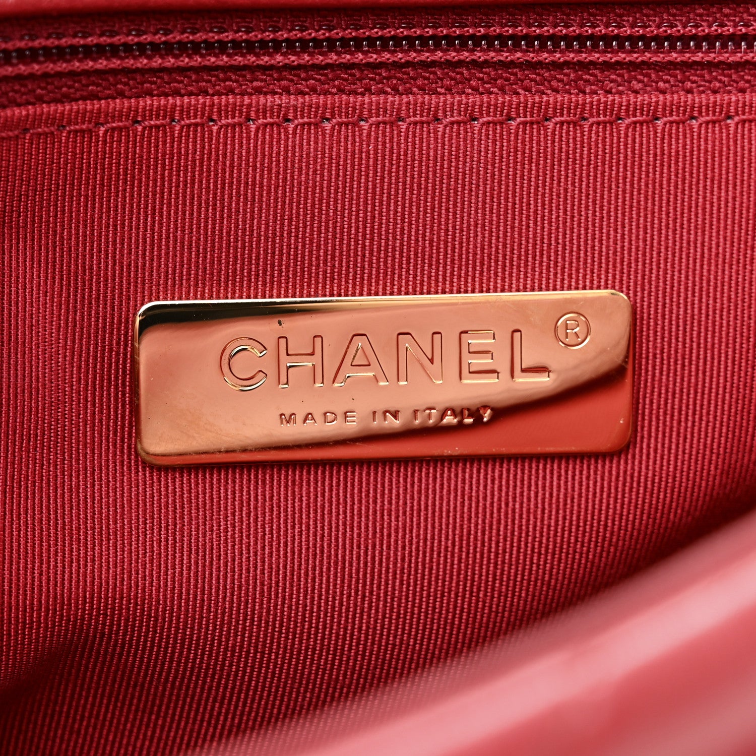 Chanel Goatskin Quilted Medium Chanel 19 Flap Red 6 of 10