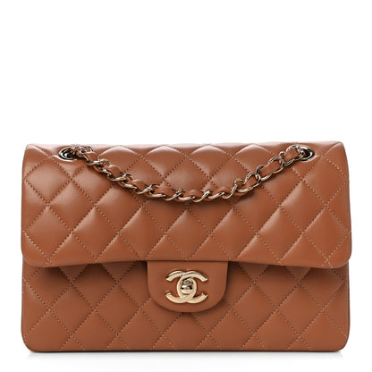 Chanel Lambskin Quilted Small Double Flap Brown 1 of 11
