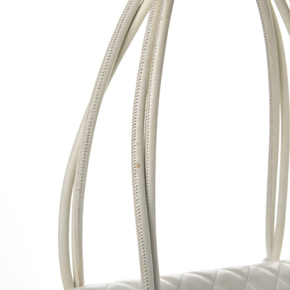Chanel Calfskin Quilted Large Cambon Flap White Black 17 of 23